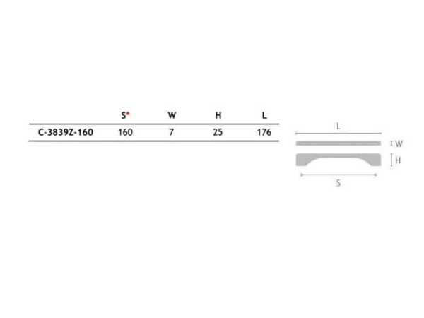 Uchwyt meblowy C-3839Z-160-P59 - obrazek 4