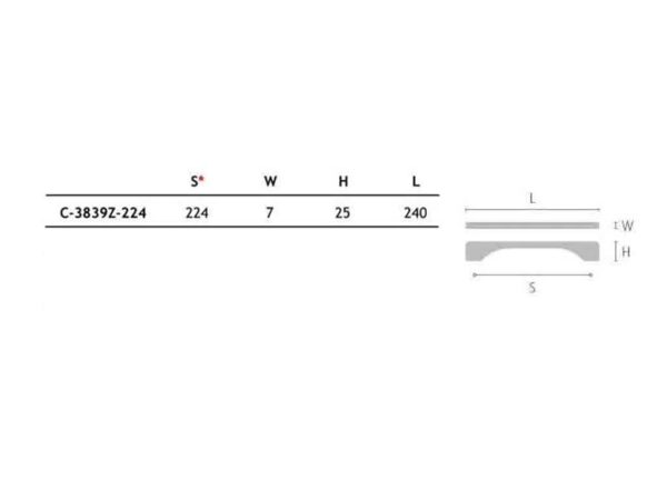 Uchwyt meblowy C-3839Z-224-P59 - obrazek 5