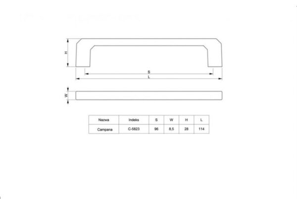 Uchwyt meblowy C-5823-G2 - obrazek 5