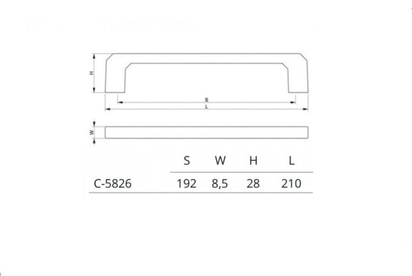 Uchwyt meblowy C-5826-G3 - obrazek 3