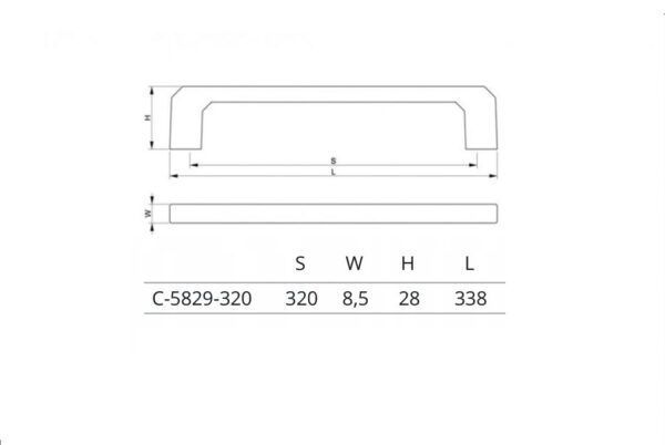 Uchwyt meblowy C-5829-G3 - obrazek 3