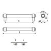 Uchwyt meblowy RE23-160-G0035 - obrazek 2