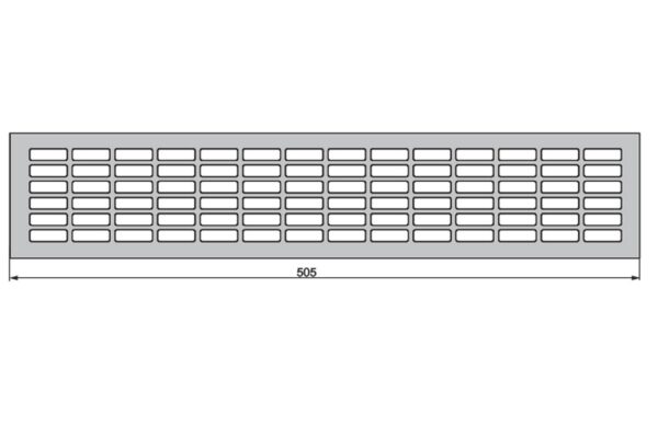 Kratka wentylacyjna inox 100x505 - obrazek 4