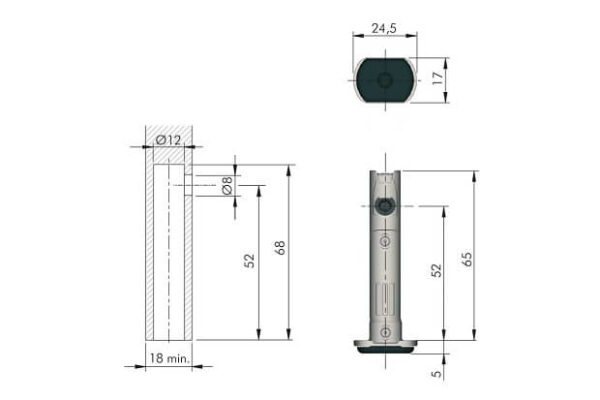 Regulator wysokości 52 mm REKORD 12 3030101000 - obrazek 3