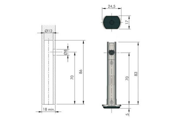 Regulator wysokości 70mm REKORD 12 3030102000 - obrazek 3