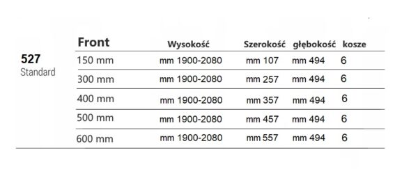 Kosz CARGO MAXI PULL-OUT 527S15CBZ3 600 - obrazek 4