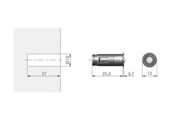 Magnes do drzwi K LOCK C010001446 biały - obrazek 4