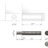 Odbojnik z adapterem i płytą montażową K PUSH TECH 14 mm C010001587 szary - obrazek 2