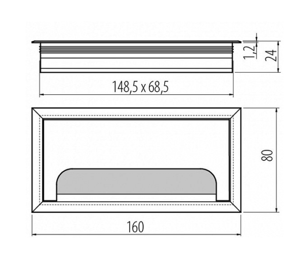 Przepust kabla metalowy 160x80mm aluminium PL.40.360.PK160.09 - obrazek 6