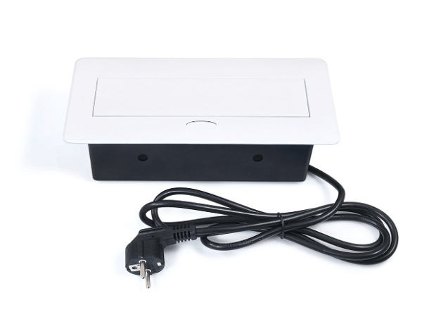 Gniazdo meblowe KOMBI BOX 2G+2USB białe - obrazek 2