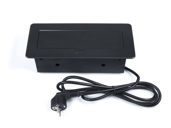 Gniazdo meblowe KOMBI BOX 2G+2USB czarne - obrazek 4