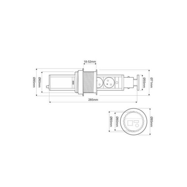 Gniazdo pionowe LIFTBOX-STD-3FR-01 - obrazek 5