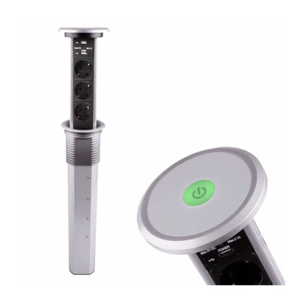 Gniazdo pionowe USB LIFTBOX-A-ALU-3DE-U-01
