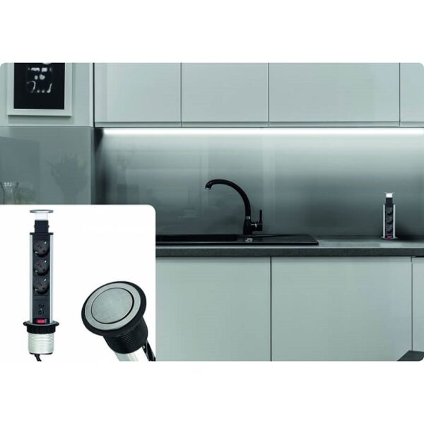 Gniazdo pionowe USB LIFTBOX-AL-3FR-U-01 - obrazek 2
