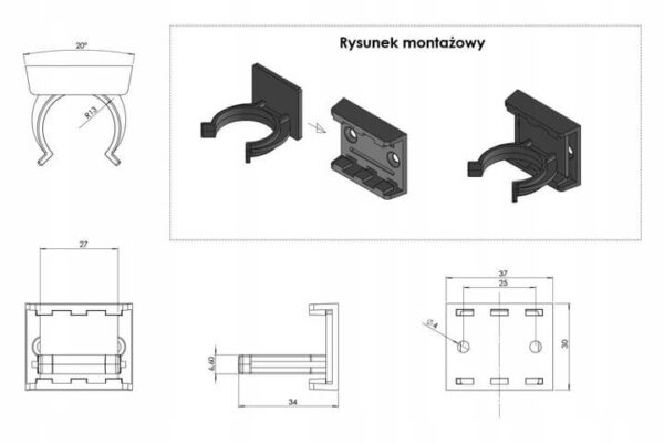Klips do cokołu meblowego PCV - obrazek 7