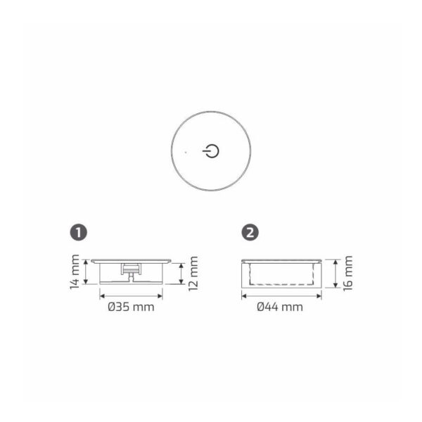 Wyłącznik do LED biały OLI-SENS-BI-01 - obrazek 2