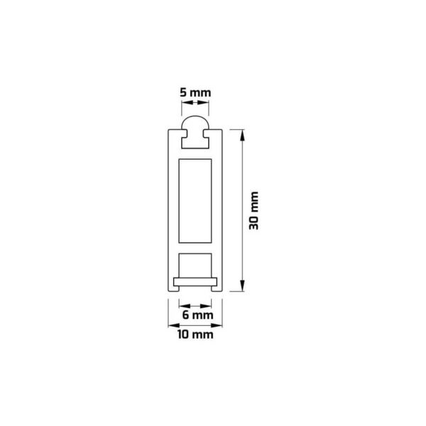 Profil aluminiowy RELING SLIM do taśm LED PROF-REL-S-CZ-OP-3M - obrazek 3