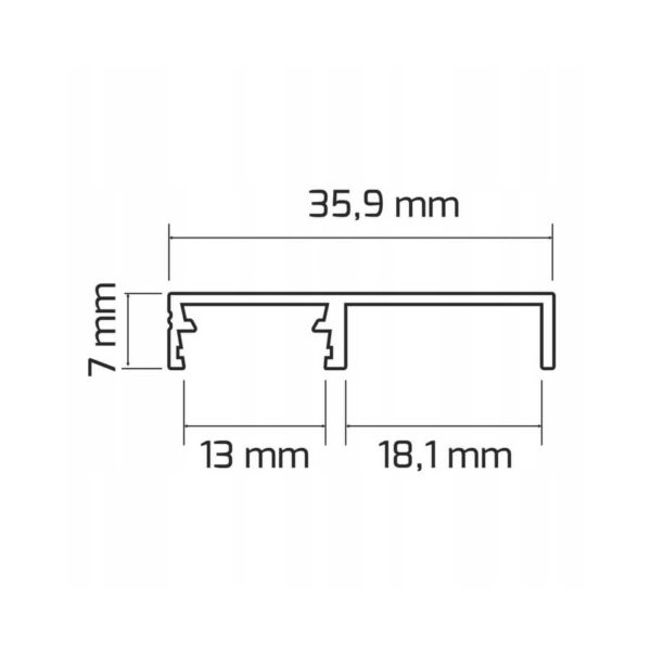 Profil aluminiowy FLOOR LINE 3 m, PROFIL-FLOORLINE-OP-3M-W - obrazek 4