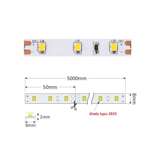 Taśma LED R-2835-300-20-60K-02 - obrazek 6