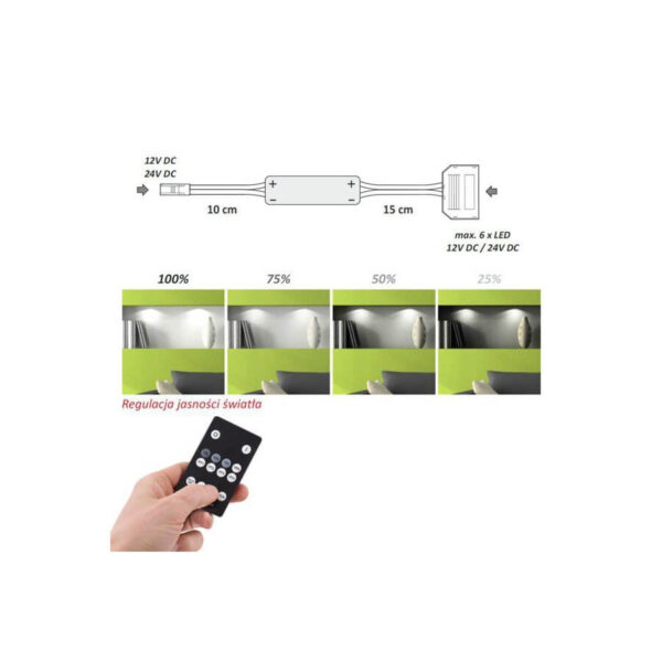 Sterownik/ściemniacz LED MONO STER-MONO-RF6-02 - obrazek 2