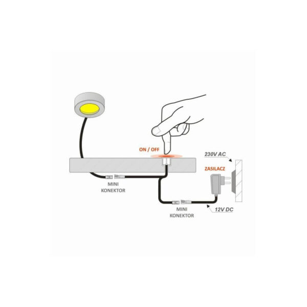 Wyłącznik dotykowy LED WYL-SENS-36W-CH-02 - obrazek 3