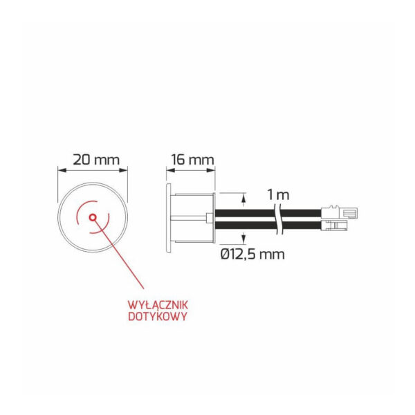 Wyłącznik dotykowy LED WYL-SENS-36W-CH-02 - obrazek 4