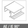 Narożnik 90° do cokołu 150 mm alu gładkie - obrazek 4
