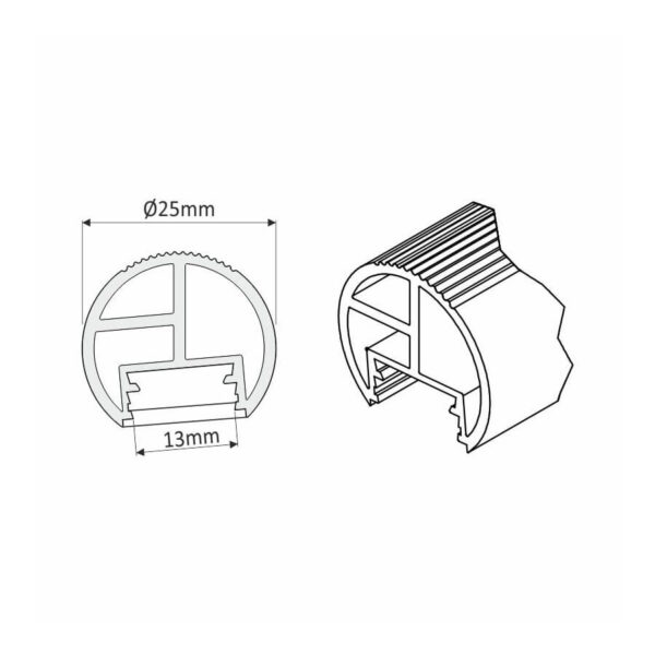 Profil aluminiowy RELING do LED PROF-REL-OP-2W - obrazek 5