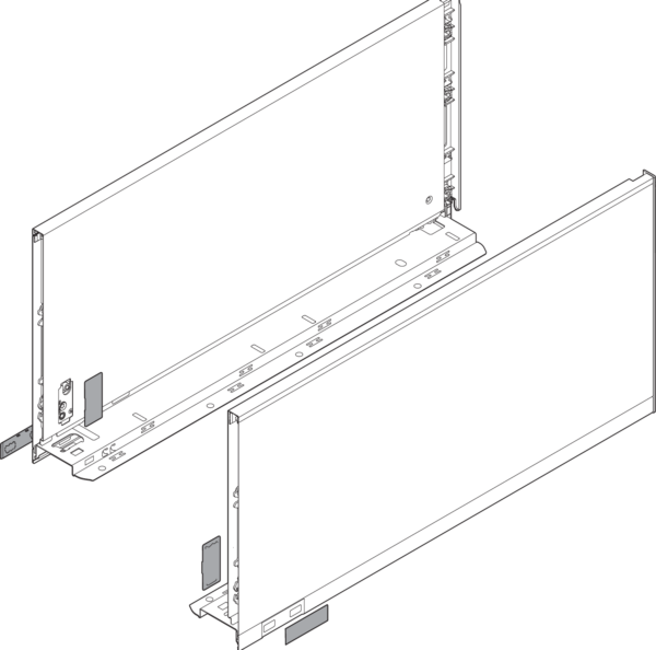 Bok szuflady LEGRABOX, wysokość F , 770F6502S biały - obrazek 2