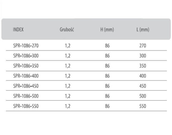 Szuflada METALBOX SPR-1086-350 szara - obrazek 2