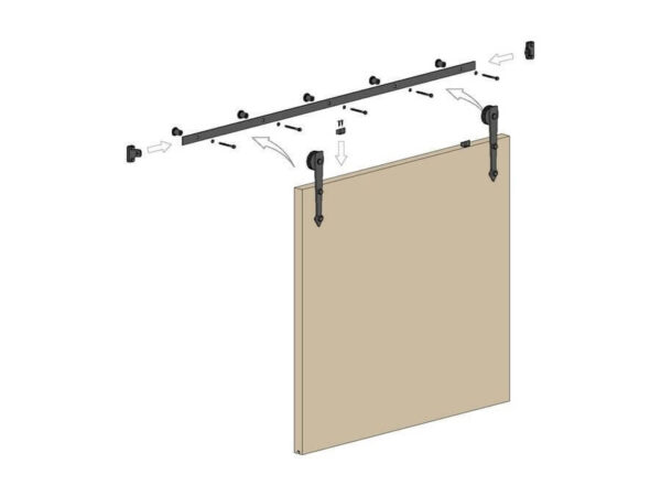 System do drzwi przesuwnych LOFT 3m 100 Kg - obrazek 3