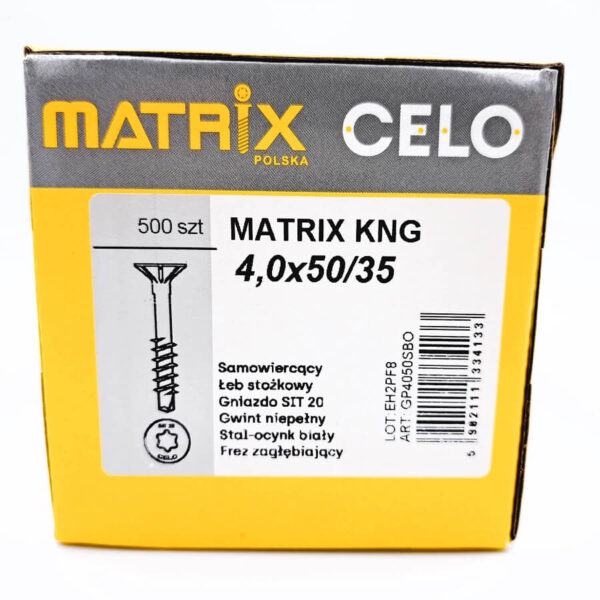 MATRIX wkręt 4,0 x 50/35 samowiercący 500 szt. - obrazek 4