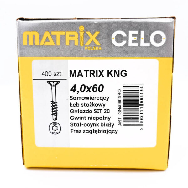 MATRIX wkręt 4,0 x 60 samowiercący 400 szt. - obrazek 4